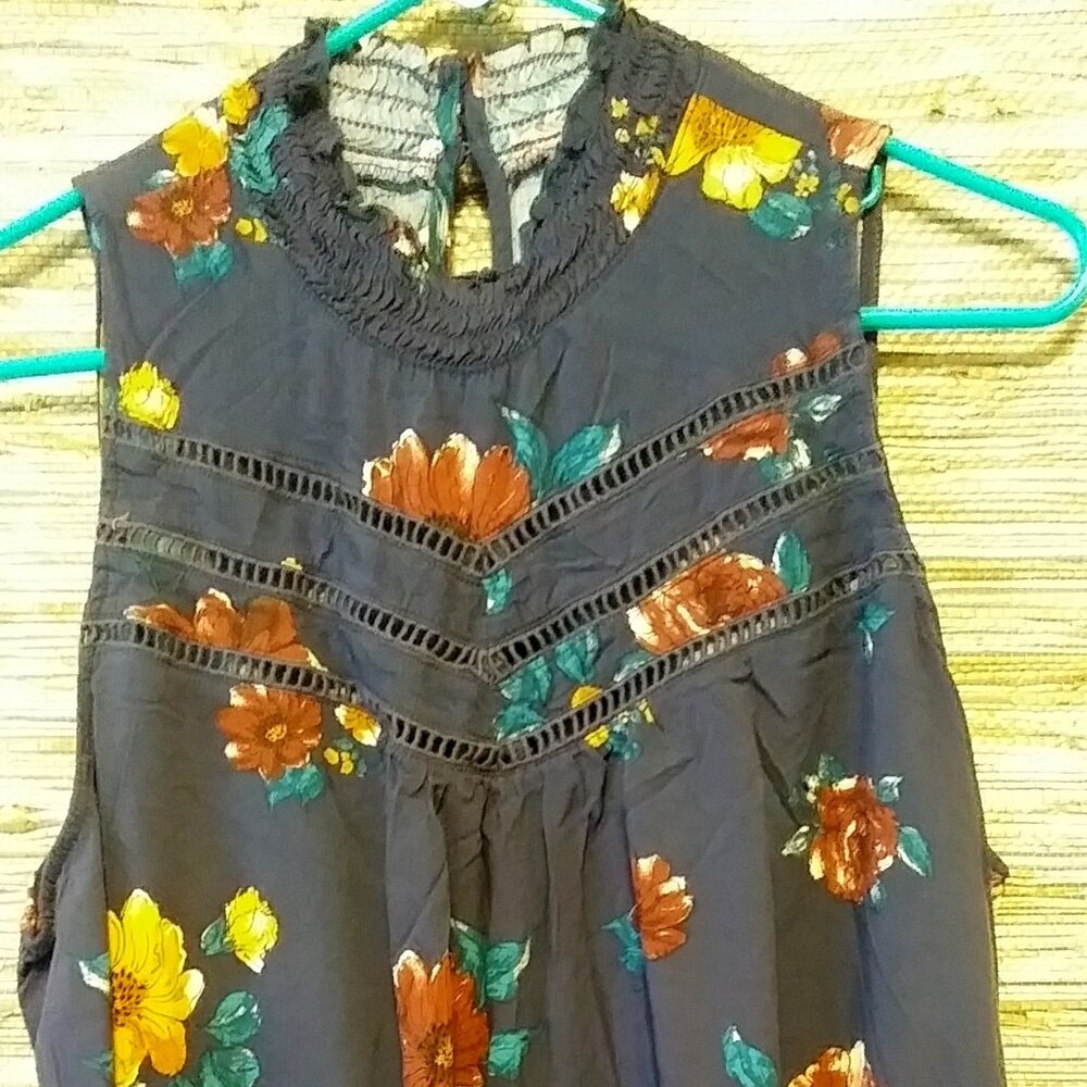Black Xhilaration mini dress floral print - Size XXL - Plus Size